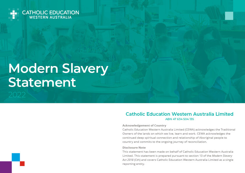 CEWA Modern Slavery Statement 2022 CEWA   2023.05 Modern Slavery Statement 2022 Cover Opt 